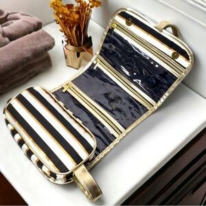 Liz Claiborne Clear Pocket Foldable Hanging Cosmetic Make Up Bag